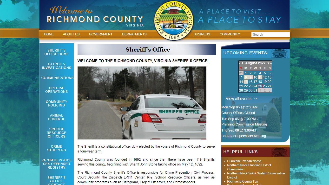 Richmond County VA | Sheriff's Office